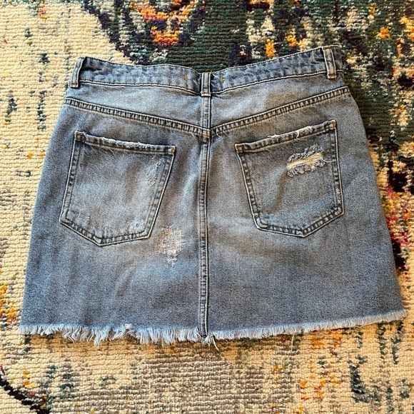 Free People Embellished Denim Mini Skirt - Picture 2 of 6